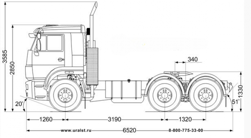 65115-3964-48(А5) Шасси КамАЗ